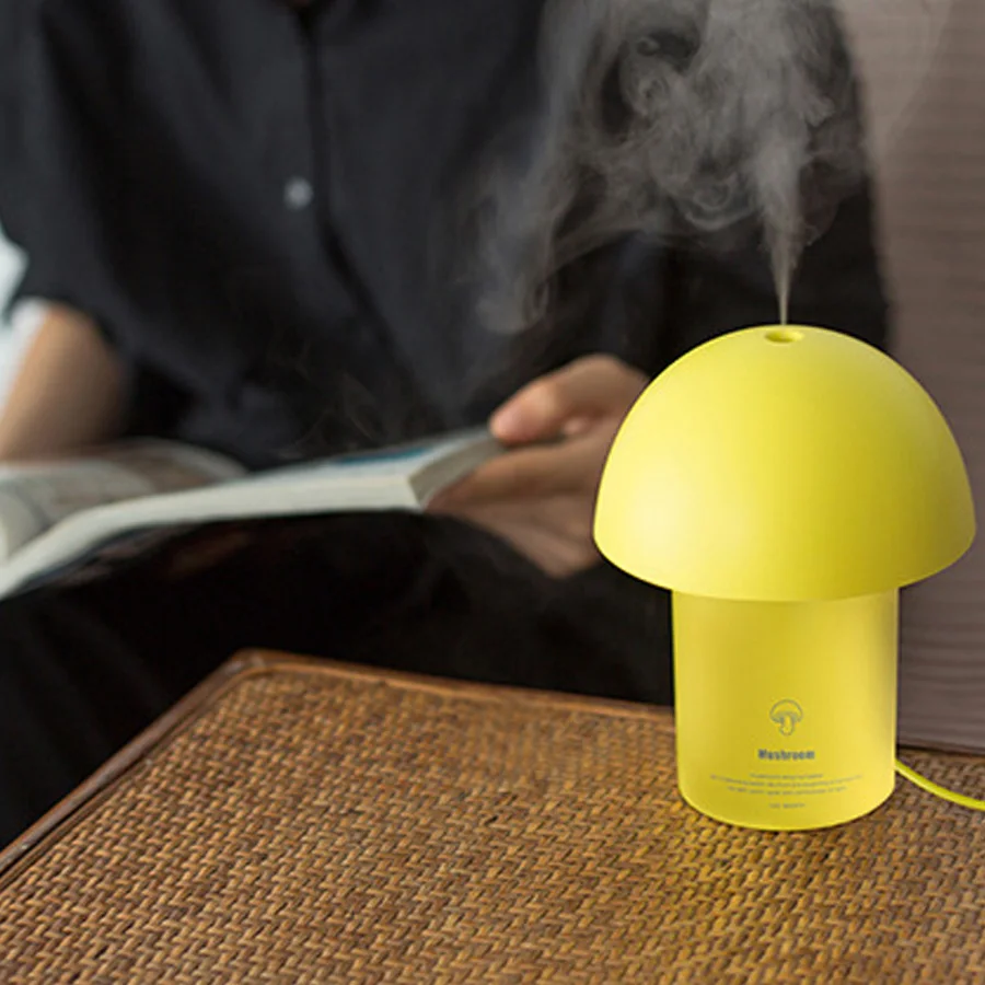 

Creative mushroom lamp humidifier USB plug belt LED Night Light home air purifier gift spray humidifierA384