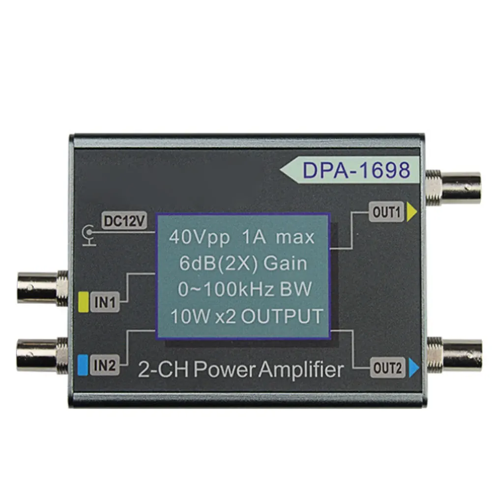 

DPA-1698 High Power Dual Channel DDS Function Signal Generator Power Amplifier DC Power Amplifier 40V Digital Control New