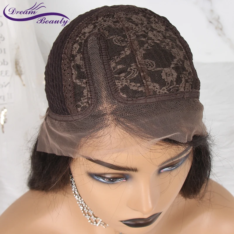 

Blue Bob Lace Front Human Hair Wigs 180% 13X6 Brazilian Remy Straight Short Lace Wig Pre Plucked with Baby Hair Dream Beauty