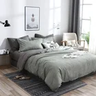 Комплект постельного белья Sisher, современный роскошный комплект простых и простых пододеяльников разных цветов с разными для двуспальной односпальной кровати
