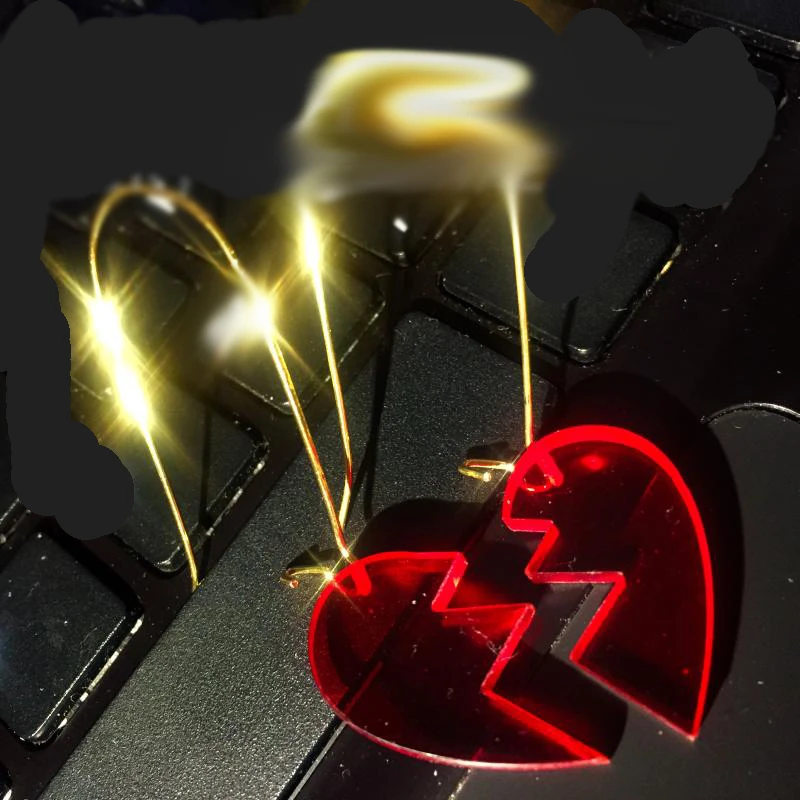 1 пара акриловые сережки в форме сердца из аниме Джинсовый Пьер полнареф