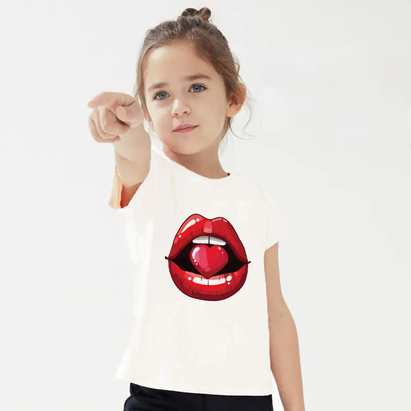 

New Boys Clothes Summer Girl T Shirt Leopard Print Mouth Novelty Print T Shirts For Girls Kids Tshirt 24M 3T 4T 5T 6T 7T 8T 9T