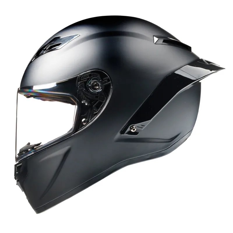 K1 Solid Full Face Motorcycle Helmet, Matt Black, Large