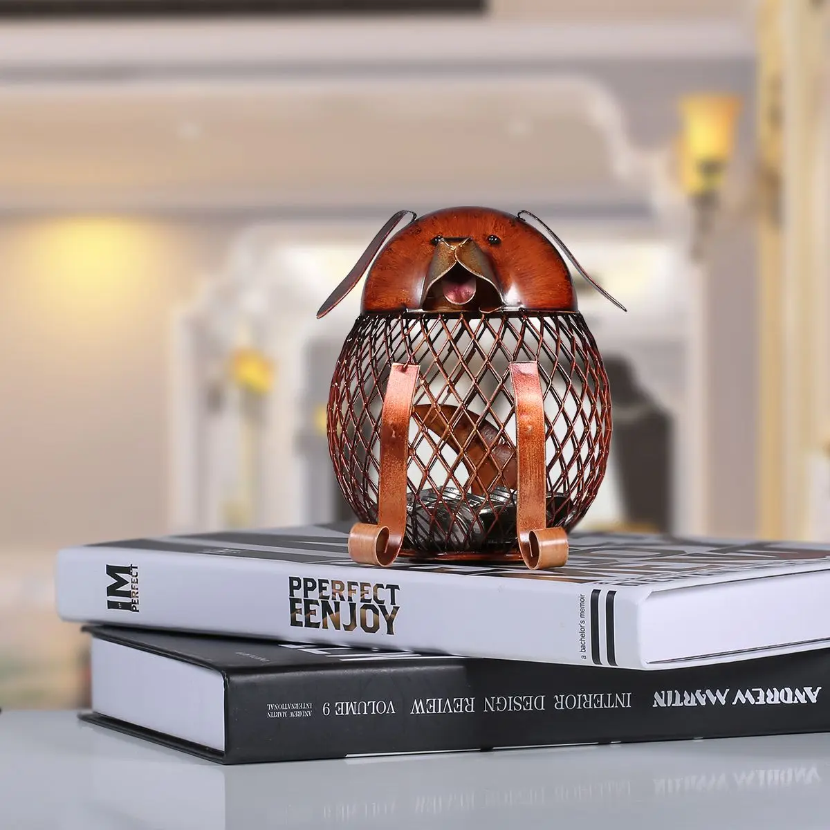 Копилка Tooarts железная ручной работы в форме щенка монетница практичное