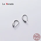 Серьги-кольца La Monada женские, серебро 925 пробы, минималистичные Изящные серьги с каплями воды, серьги-кольца ювелирные изделия, серебряный крючок 925 пробы