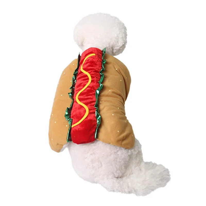 Смешная одежда для собак и кошек костюм косплея хот догов гамбургеров щенков