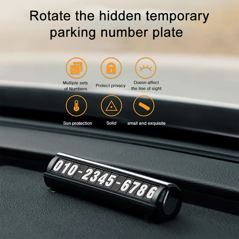 Карта для парковки автомобиля светящийся номерной знак телефона наклейки