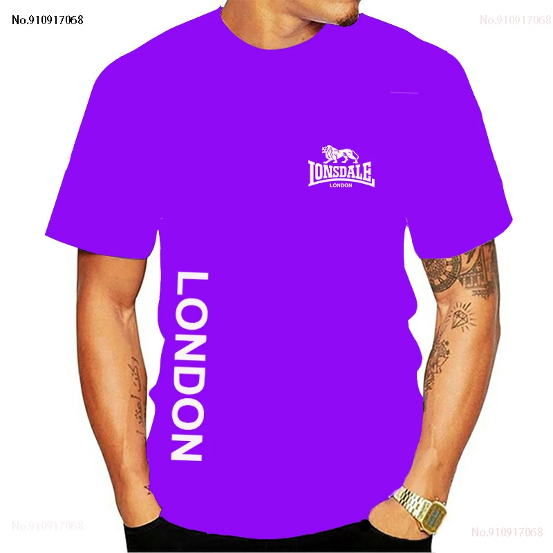 

2021Tee Tops Summer 100% Polyester Funny T Shirts Short Sleeves T-Shirt Men Fashion Brand LONSDALE Print Women's and Men's T-shi
