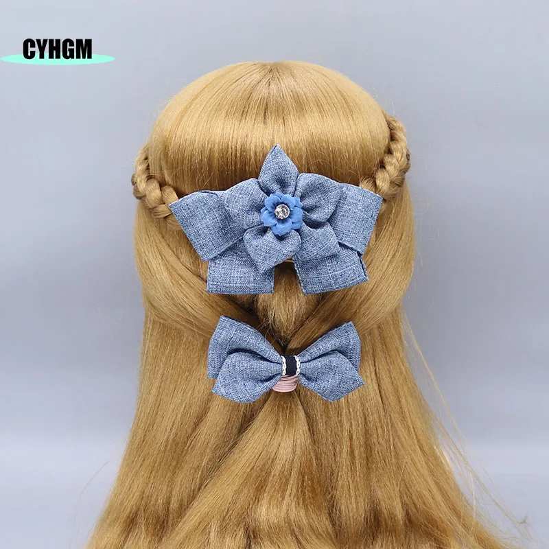 Оптовая продажа новые Ленточные заколки для волос девочек шелковые милые