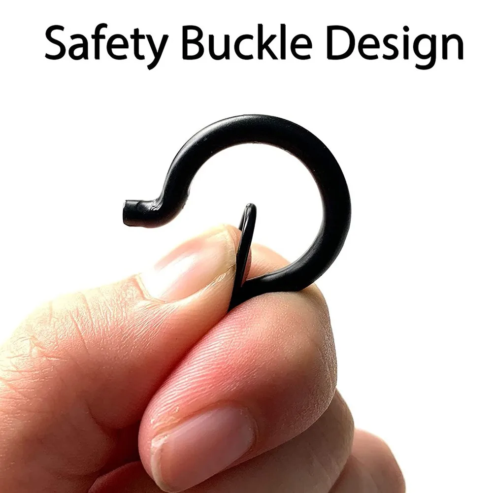 

1.96 X 1.46 Inch / 5 X 3.8 Cm Hooks 40 Pieces Tubes Black Hoostring Metal