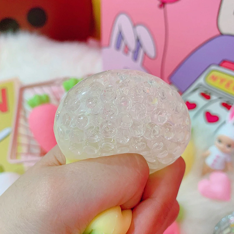 

1PC Creative Carrot Vent Grape Ball Decompression Ball Soft Toys Squishy Anti-anxiety Sensory Toy Random Color
