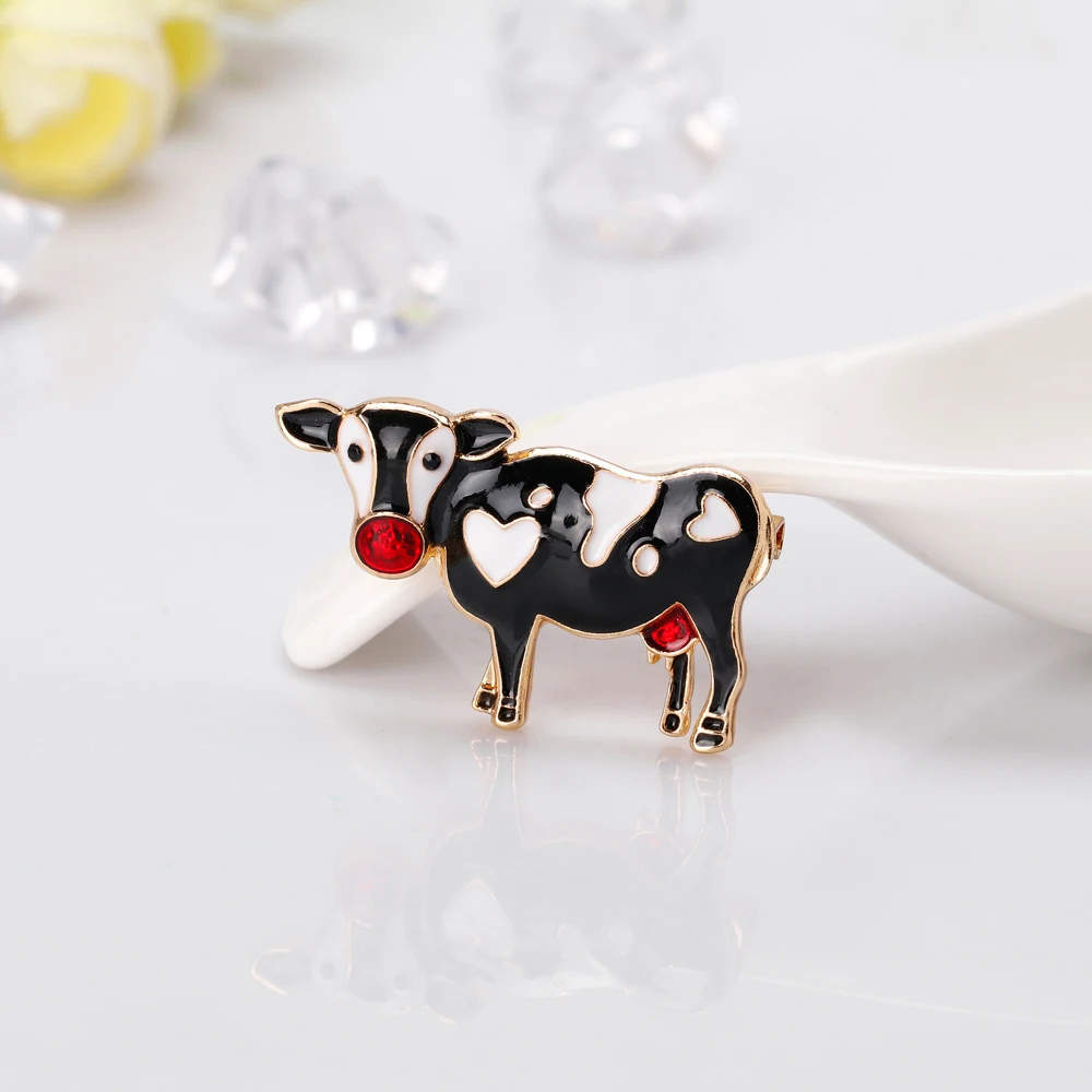 Булавка эмалированная булавка сплав корова животное милая изысканная роскошная