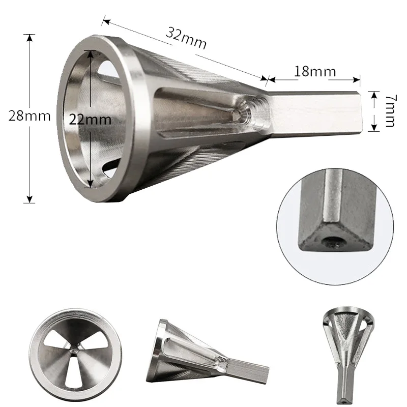 1PCS 3/6 triangle Stainless Steel Deburring External Chamfer Tool Drill Bit Remove Burr Silver Tire Repair Tools | Автомобили и