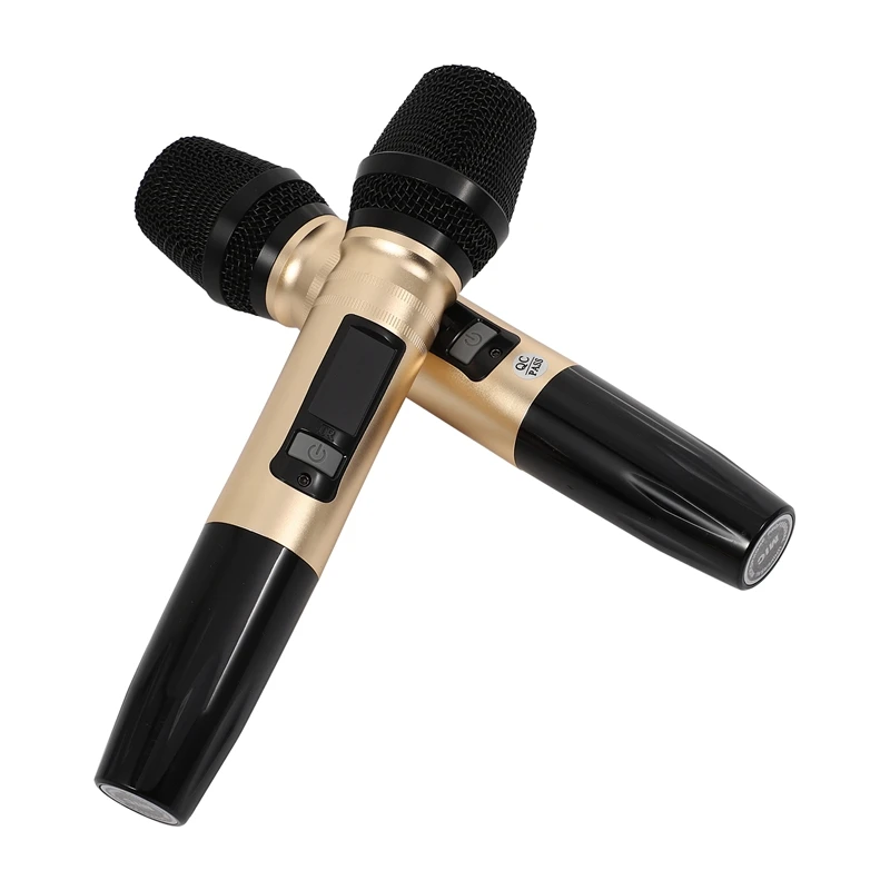 

UHF Wireless Microphone Speaker System with Receiver 3.5mm 6.35mm Adapter for DJ Karaoke Speech Amplifier Recording