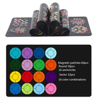 8064pcs kids memory training magnetic geometric shapes wooden jigsaw puzzle board set colorful baby montessori educat