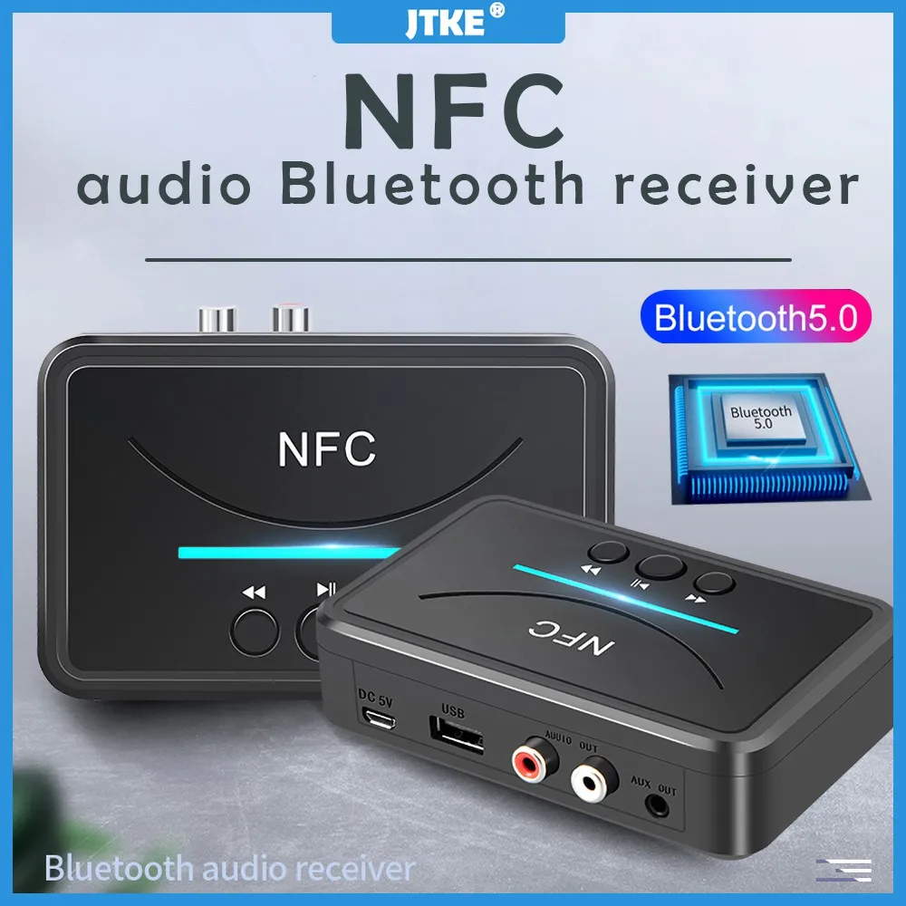 Беспроводной NFC Bluetooth 5 0/4 2/4 1/4 0/3 0/2 0/1 ресивер мм AUX Hi-Fi стерео аудио адаптер для