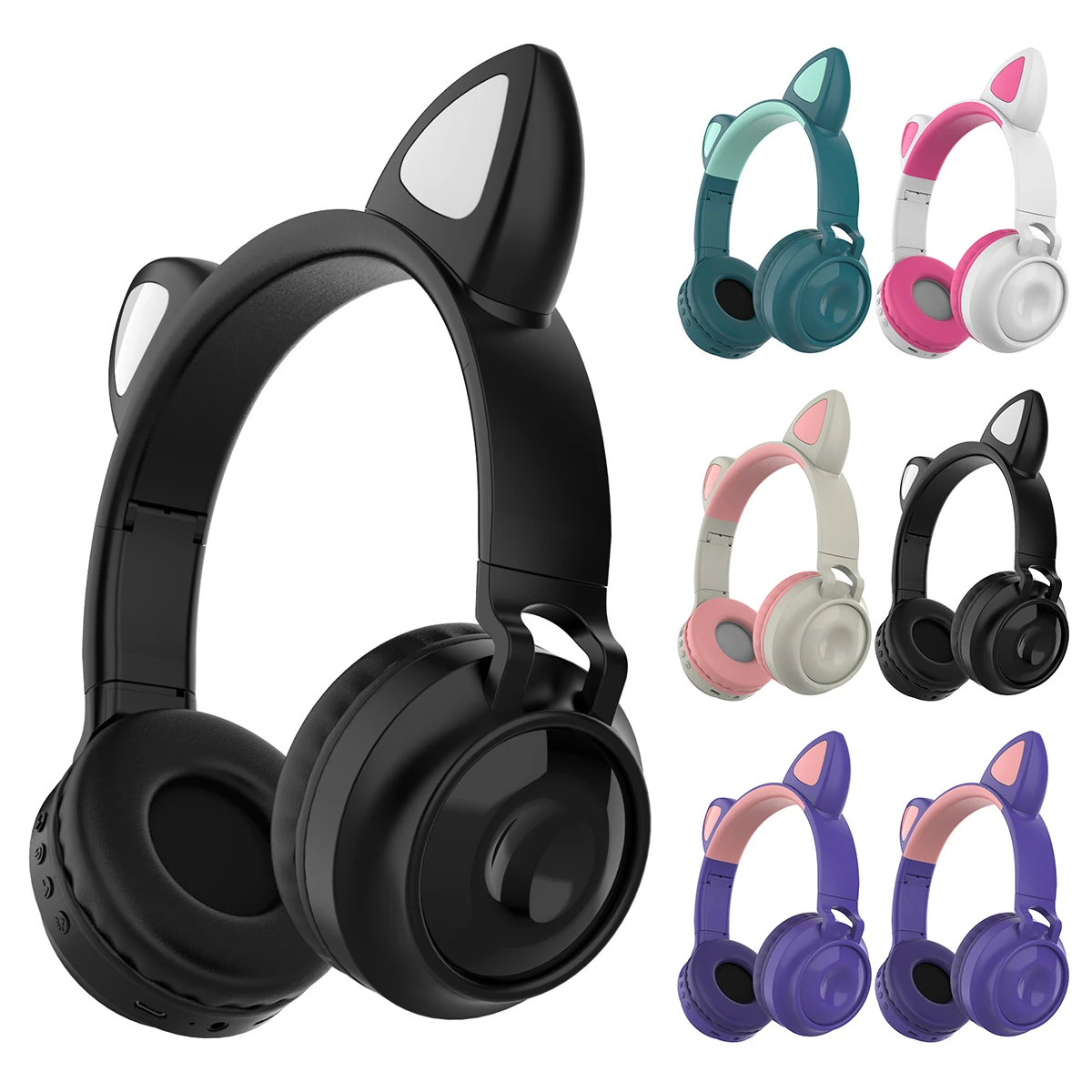 Беспроводные наушники SOONHUA с кошачьими ушками микрофоном и светильник кой 200h 20 Гц