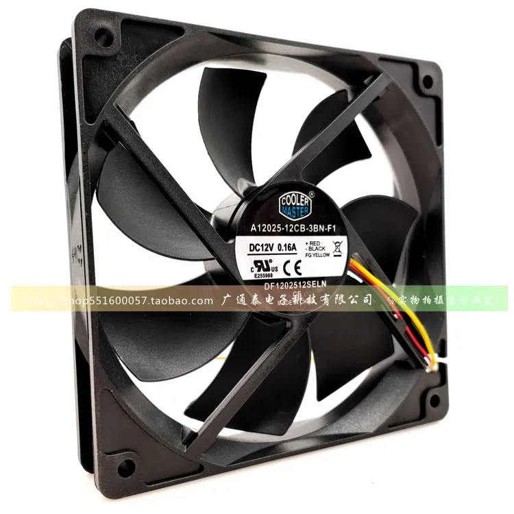 Беззвучный охлаждающий вентилятор Cooler Master 12025 A12025-12CB-3BN-F1 12V 0.16A