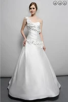 free shipping 2016 new sexy bridal gown brides white long dress plus size one shouler sleeveless sweetheart wedding dresses