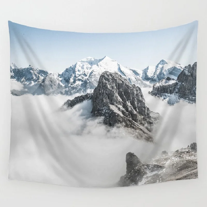 CAMMITEVER зима снег горы гобелен настенный для дома искусство настенные ткани стены