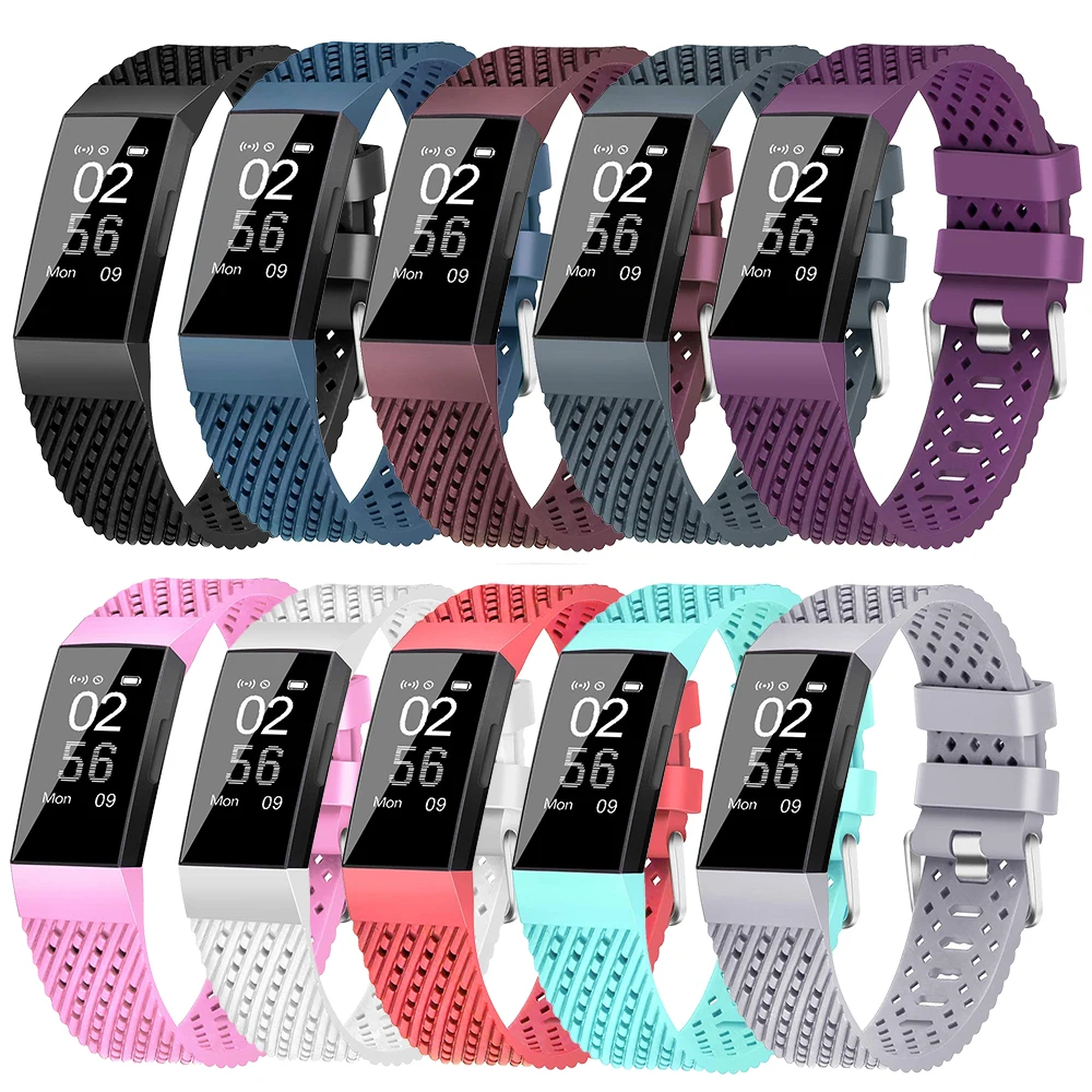 Для Fitbit charge 3 Band Спортивные Мягкие силиконовые наручные Смарт-часы ремешок для Fitbit Charge3 Correa сменный Браслет маленький большой