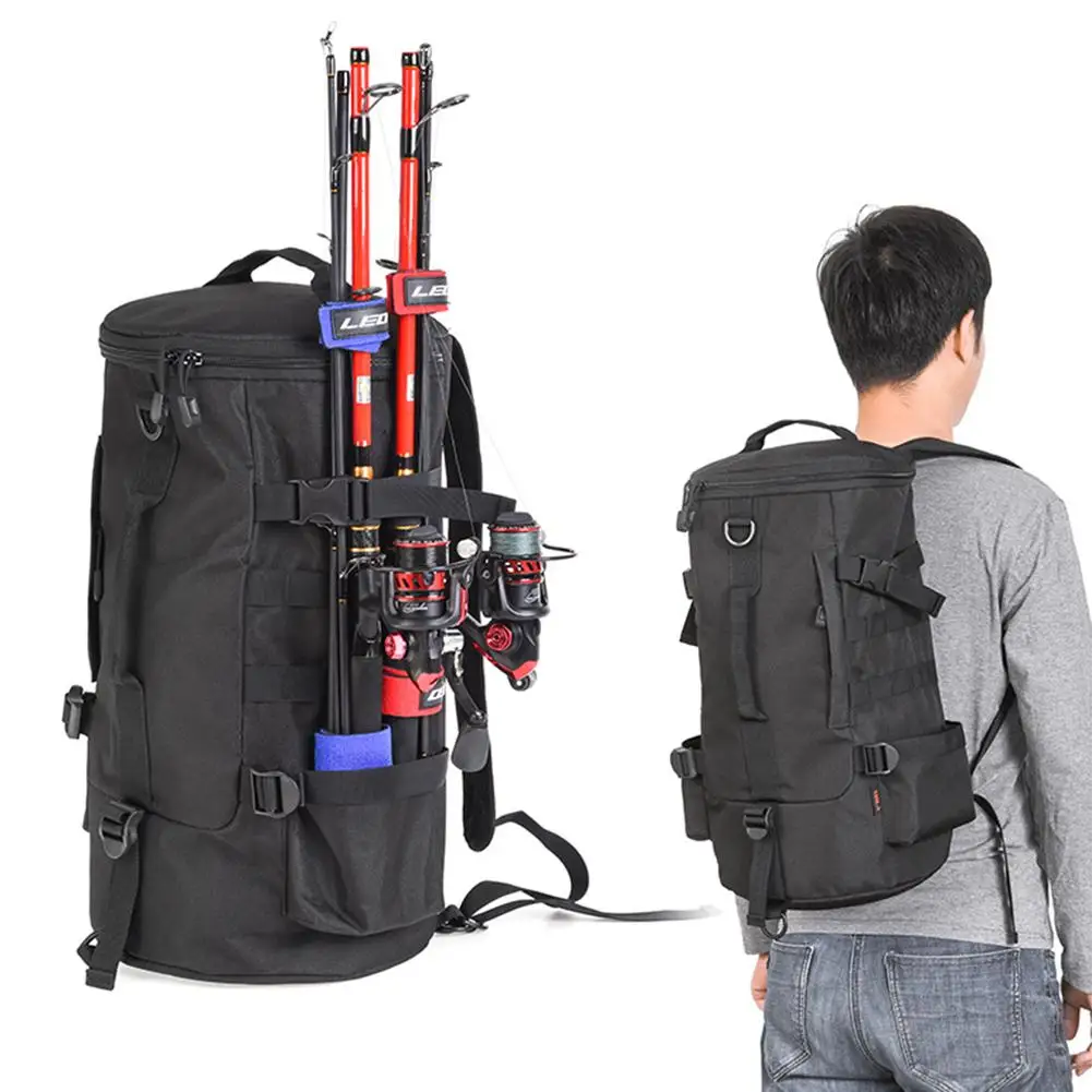 

Multifunctional Fishing Bag Large Capacity Backpack Fishing Rod Bags Bait Equipment Storage Backpack Fishing Tackle Bag