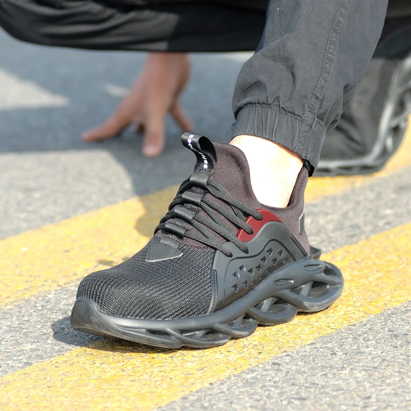 BIMUDUIYU стальной носок Кепка для мужчин летние дышащие ботинки рабочие защита от