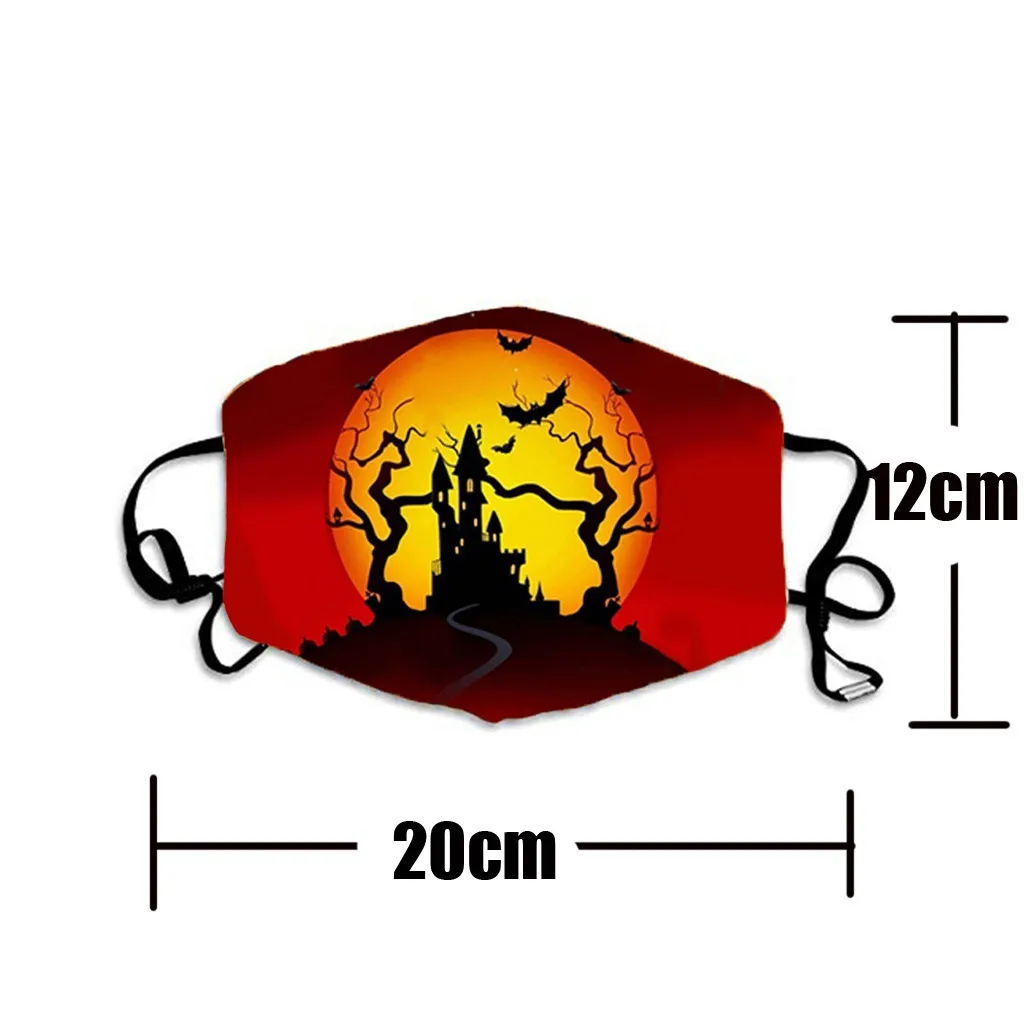 

1PCS Adults Mouth Mask Halloween printed Face Mask Washable Earloop protective masks Mascarillas Face Shield Masque Facial Masks