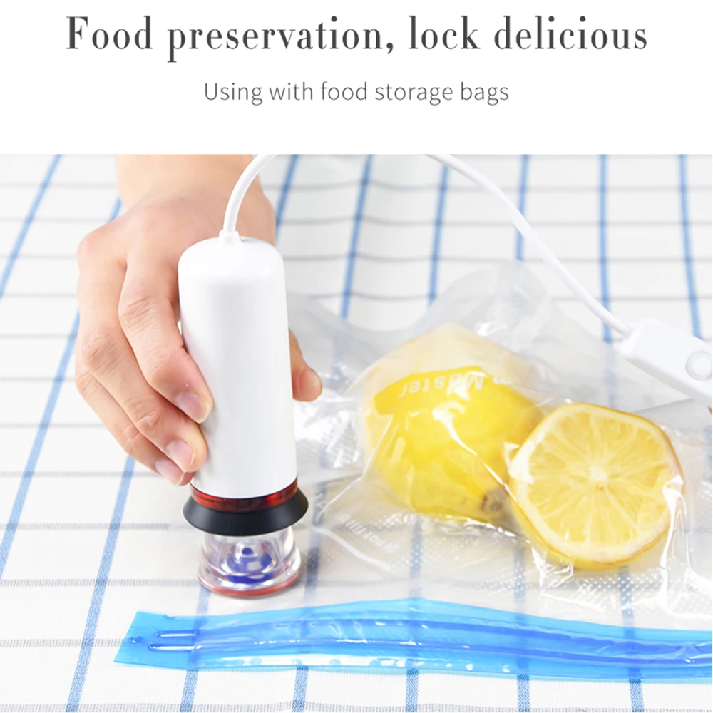

V8 New Multi-Functional Mini Vacuum Pump Travel Vacuum Machine Automatic Storage Device Air Pumping Food Vacuum Sealing Machine