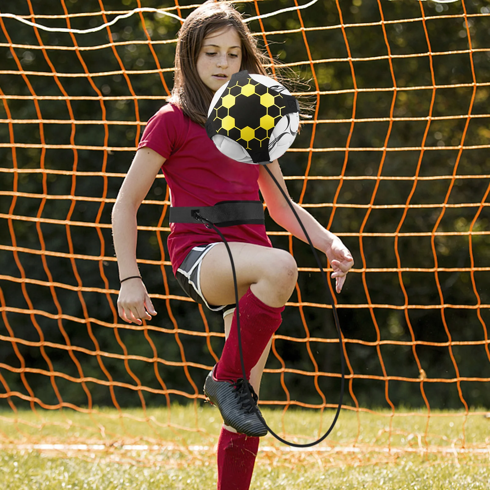 

Soccer Trainer Soccer Kick Trainer Solo Practicing Soccer Training Aid with Adjustable Belt Soccer Training Equipment All Size