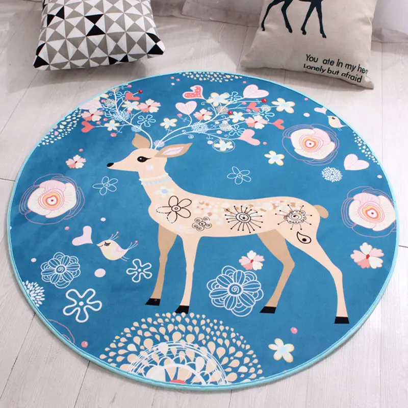 

Cartoon Animals Bear Cat Carpet Lovely Baby Mats Living Room Child Playing Blanket Carpet Brief Nordic Kids Room Decor