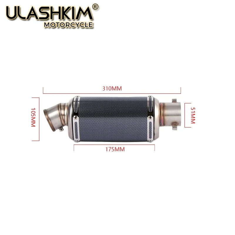 

Motorcycle Full System Muffler Escape Exhaust Middle Link Pipe Accessories Slip On For Yamaha Fazer FZ8 FZ8N FZ800 2010 to 2015