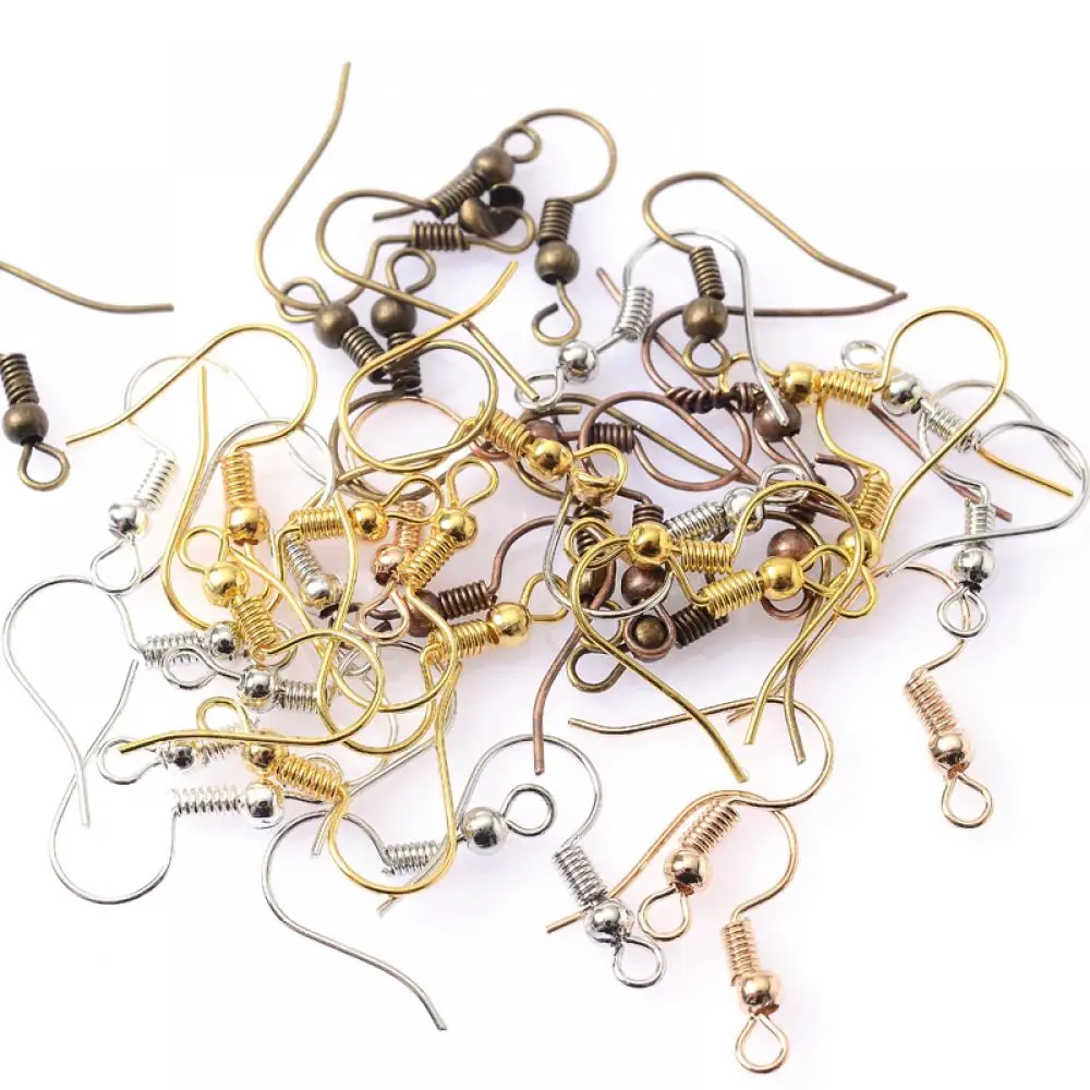 

100pcs/lot 20x17mm Earrings Clasps Hooks Fittings Jewelry Making Accessories Iron Hook Earwire Jewelry DIY Earring Findings