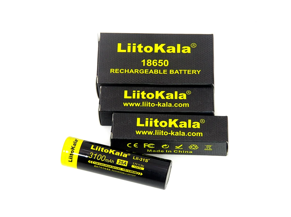 

1-10PCS New LiitoKala Lii-31S 18650 Battery 3.7V Li-ion 3100mA 35A Power battery For high drain devices.