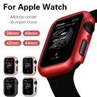 Матовый защитный чехол для Apple Watch Series 5 4 38 мм 44 мм 40 мм Рамка чехол бампер чехол для iWatch 5 4 42 мм