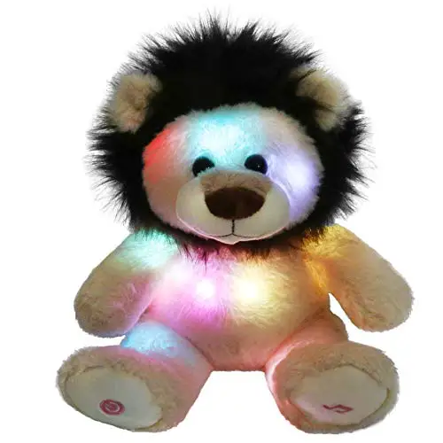 

Glow Guards LED Musical Stuffed Lion Light up Plush Toy with Night Lights Singing Glow Bedtime Pal Birthday for Toddler Kids