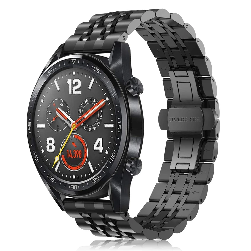 Браслет для Huawei Watch GT 2e/GT 2 ремешок 22 мм твердые металлические полосы из