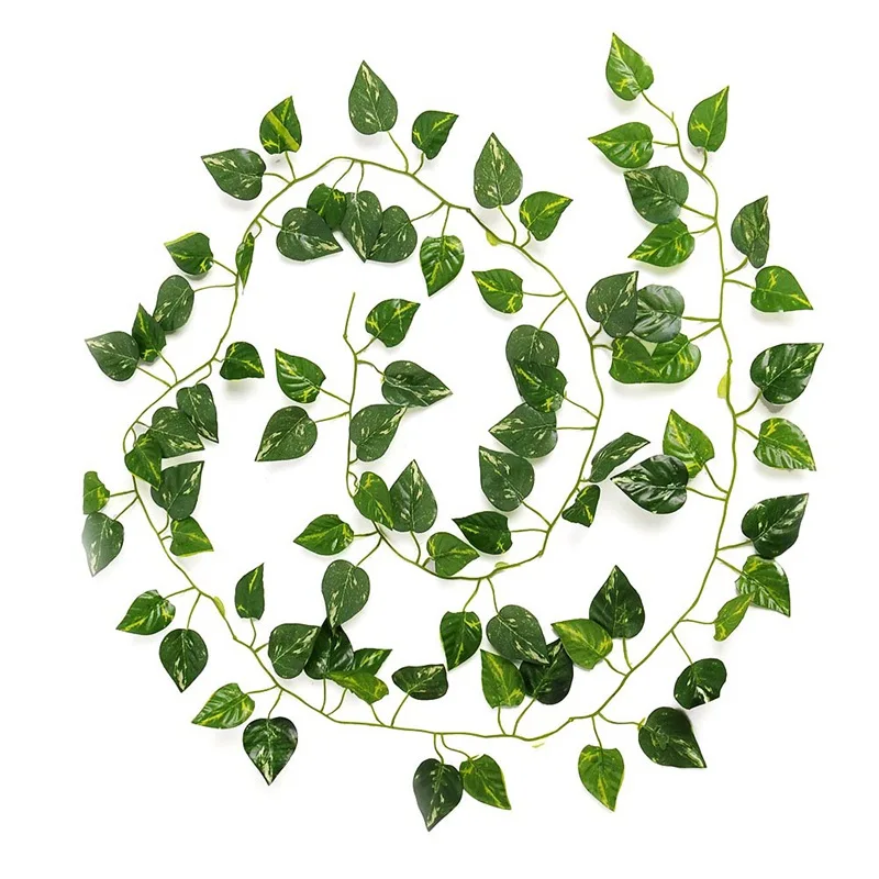 

230x25cm Artificial Ivy Leaf Vine Green Leaves Hanging Garland Fake Foliage Flowers Home Kitchen Garden Office Wedding Decor
