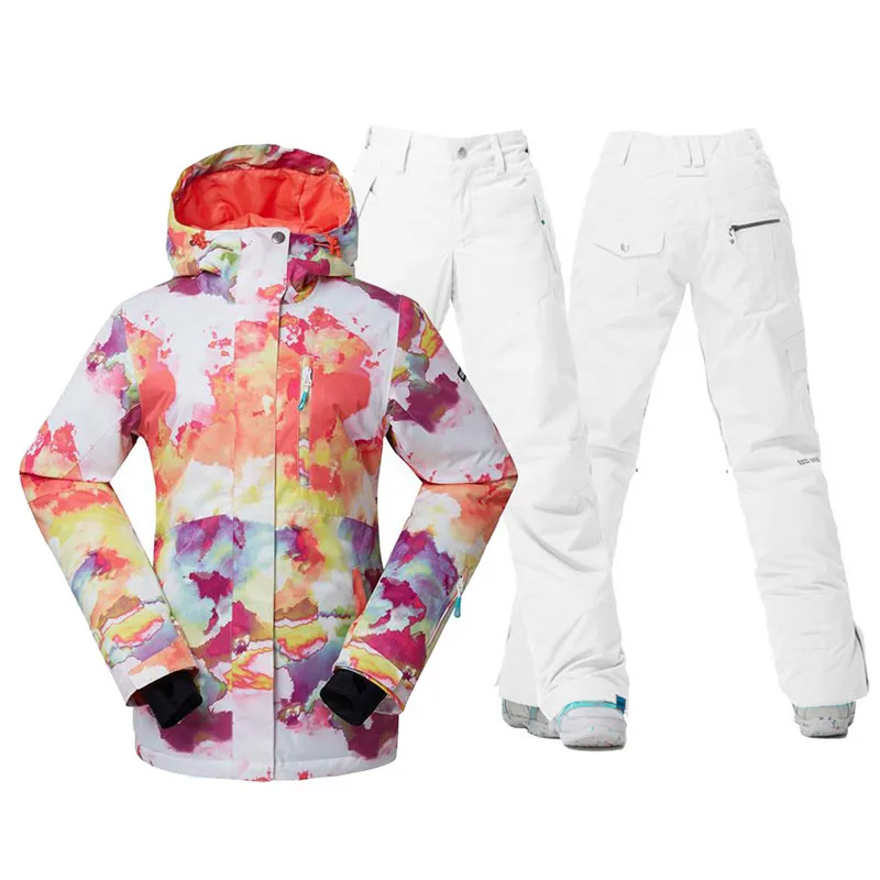 Модный женский зимний костюм комплекты 10 к водонепроницаемая ветрозащитная