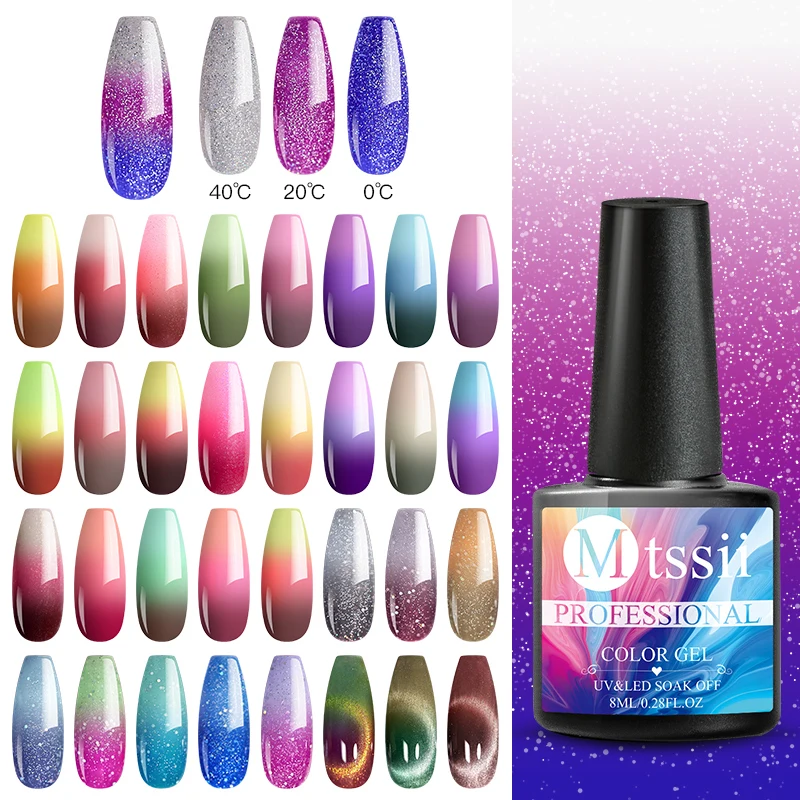 Гель-лак для ногтей Mtssii меняющий цвет под воздействием температуры | Красота и