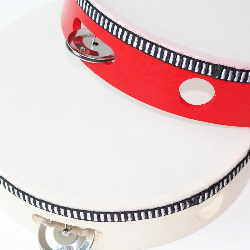 Развивающий музыкальный Тамбурин барабан для детских инструментов деревянный