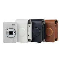 pu leather shoulder bag camera transparent protective hard case for fujifilm instax mini liplay instant camera