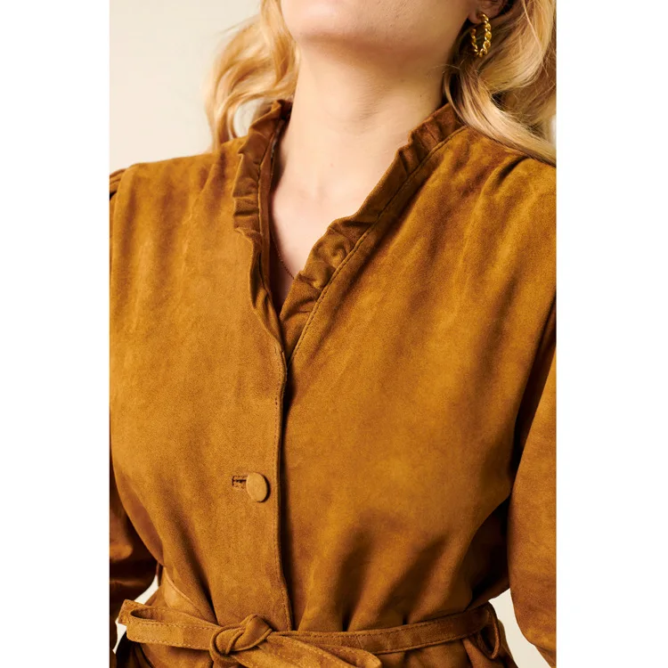 

2020 New Style Deerskin Velvet Coat Top European Women's Clothing