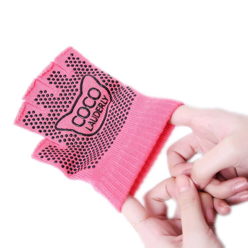 Женские Профессиональные нескользящие перчатки для йоги дышащие Хлопковые