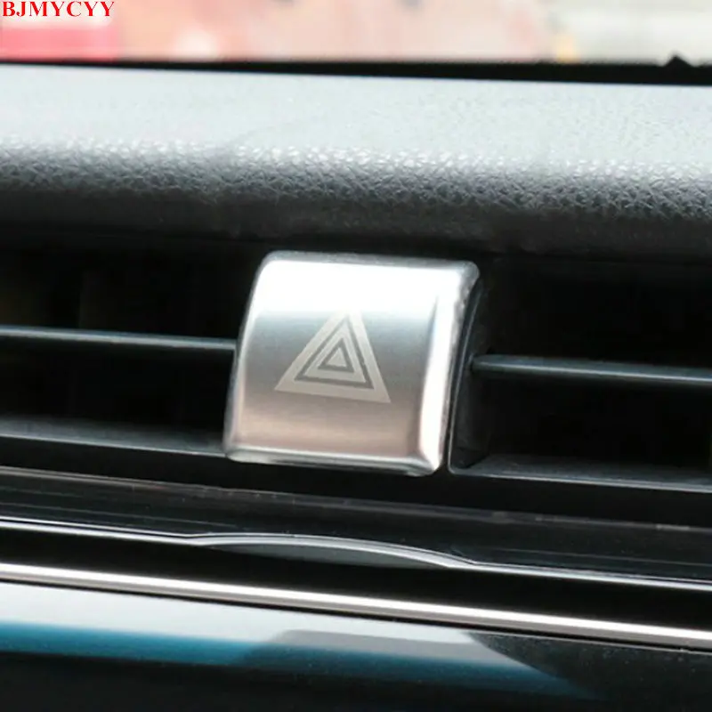 

BJMYCYY for Toyota Camry XV70 2018-2020 Accessories Car styling Stainless steel decorative patch for car emergency light button