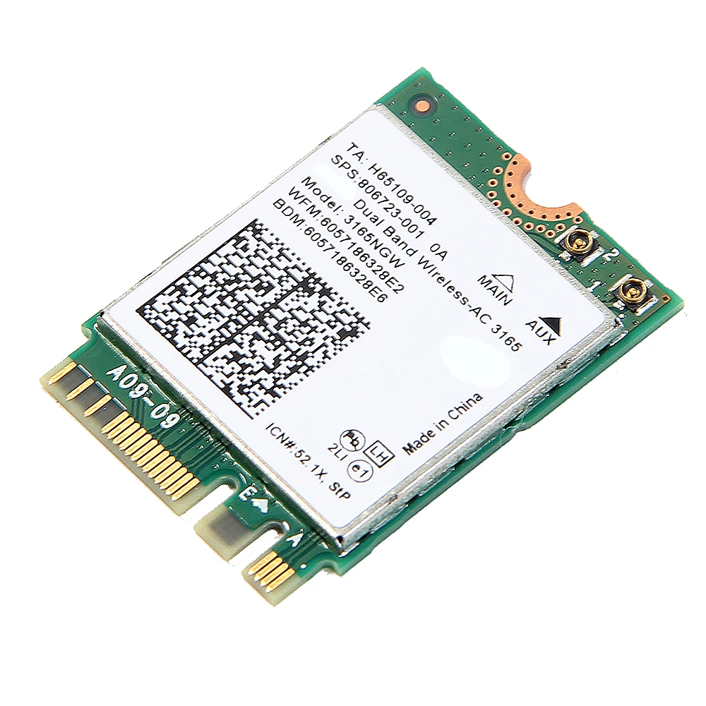 Беспроводной Wi Fi адаптер для Intel 3165 3165NGFF двухдиапазонный Bluetooth 4 0 433 Мбит/с