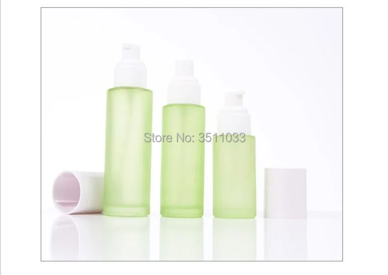 10 шт. зеленое Матовое Стекло спрей бутылка лосьон насос бутылочка с распылителем