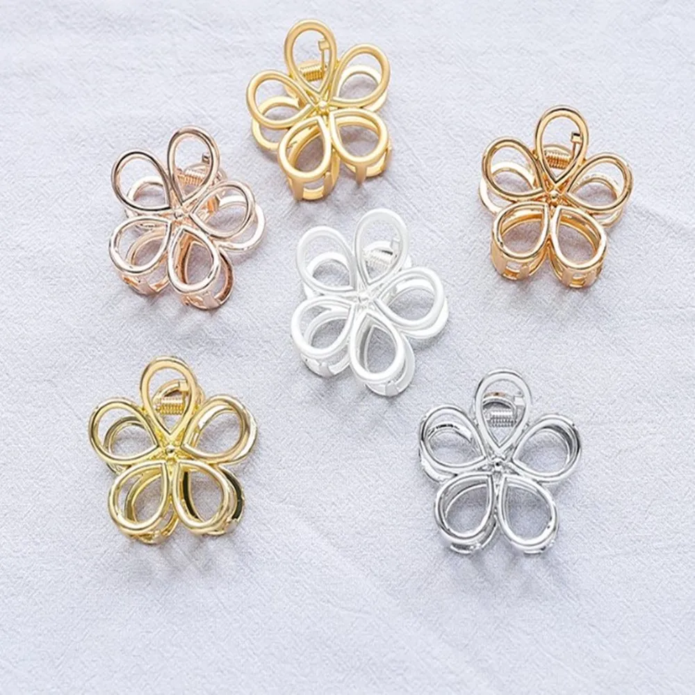 1 шт. Ретро Сплав коготь волос 4 Цвета для выбора цветок Форма маленькие зажимы