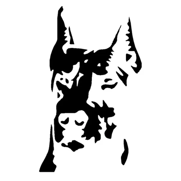 

Забавные креативные милые автомобильные наклейки с рисунком собаки и хауда, Пинчер добермана, зеркальные мотоциклетные УФ-защитные наклейки Kk20 * 13 см