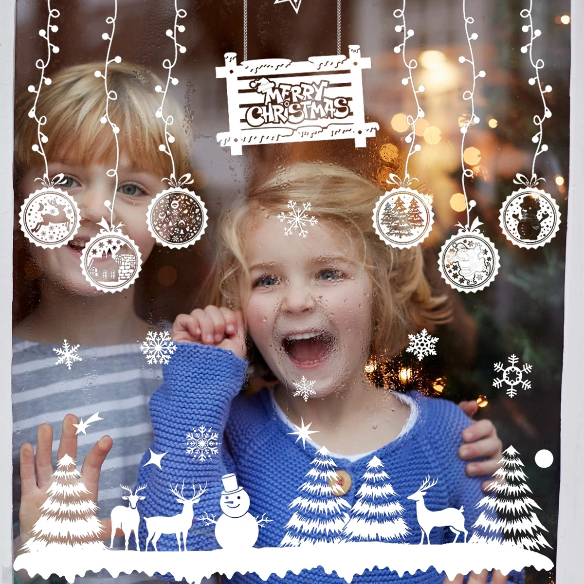 FENGRISE Рождественский фон Декор для дома Рождественская наклейка Рождественское